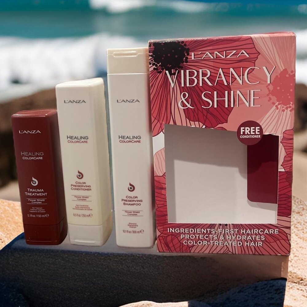 Lanza L'anza Healing ColorCare Holiday Trio Shampoo Conditioner Trauma Treatment